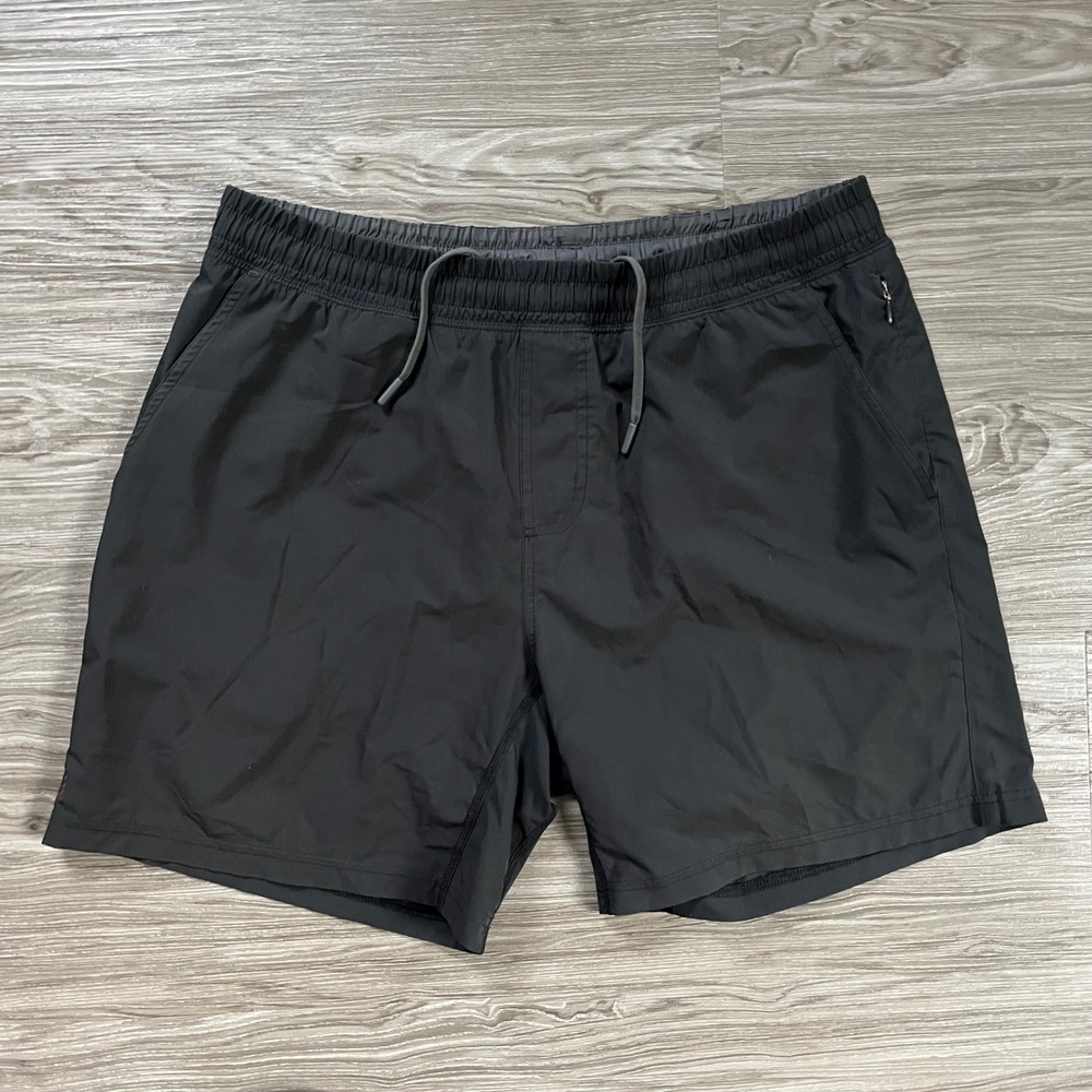 Rhone Mako Shorts Mens Large Black 7 Inch Inseam Lined Athletic Training 100116